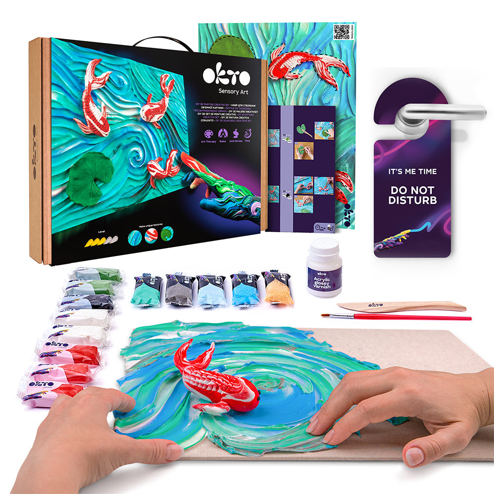 OKTO SENSORY ART CREATIVE SET KOI CARPS