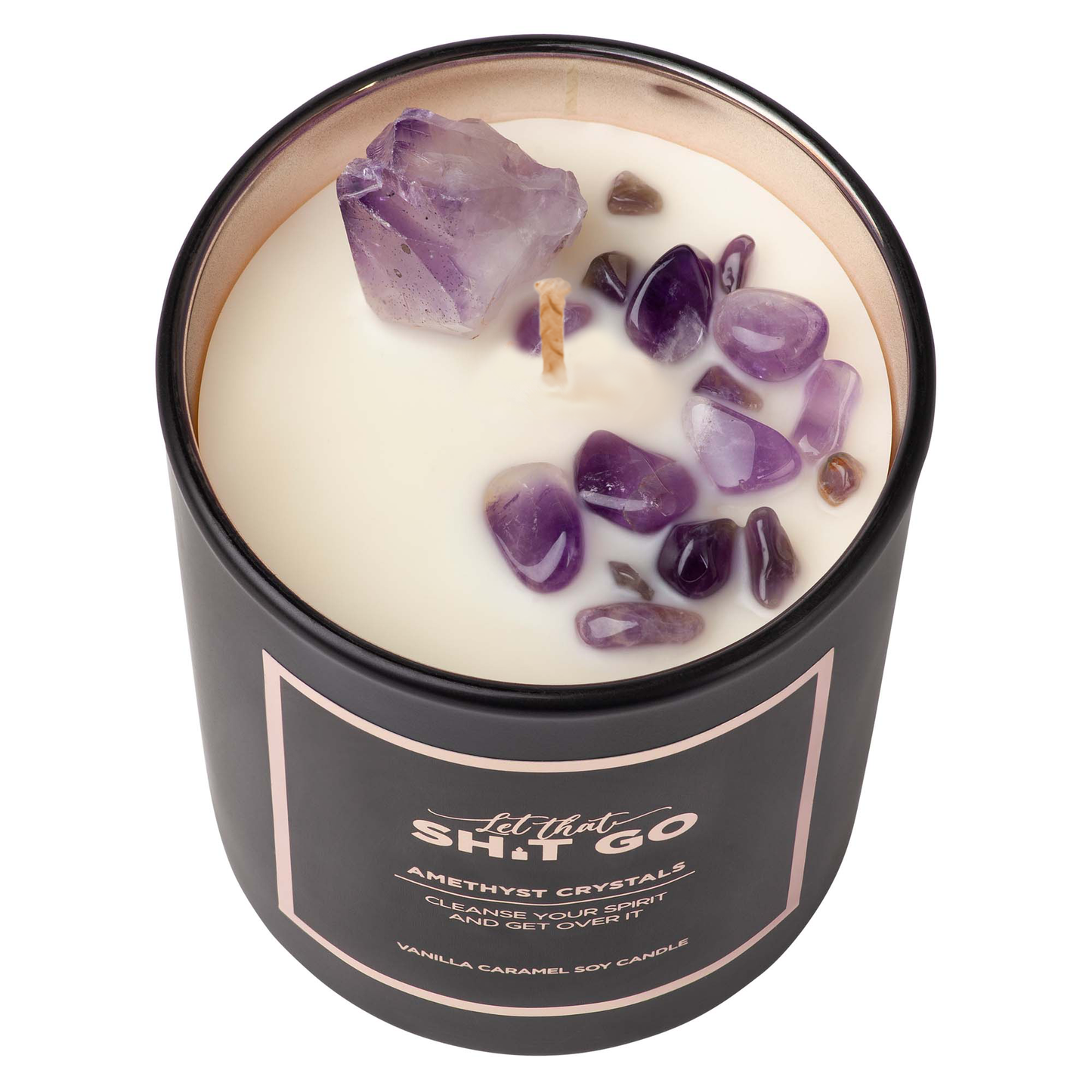 Let That Shit Go - Amethyst Crystal Candle