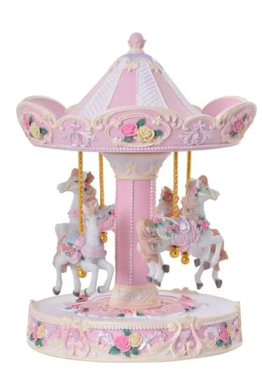 MUSICAL PINK CAROUSEL LGE