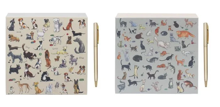 CARTOON CATS OR DOGS MEMO PAD