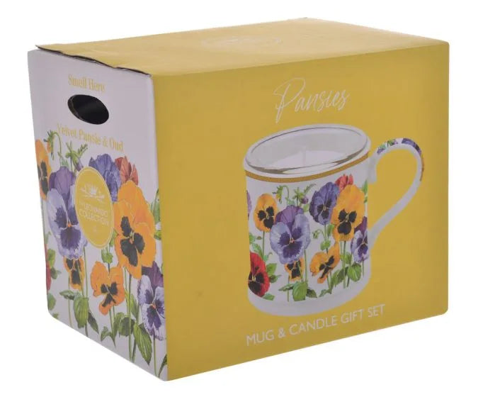 FLORAL MUG & CANDLE GIFT SET