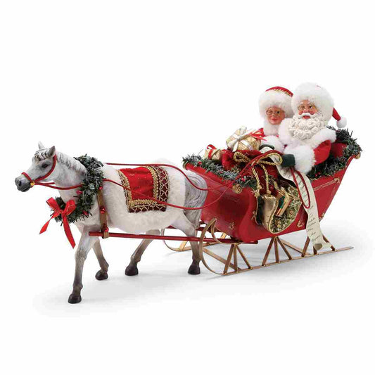 POSSIBLE DREAMS 28CM ONE HORSE OPEN SLEIGH