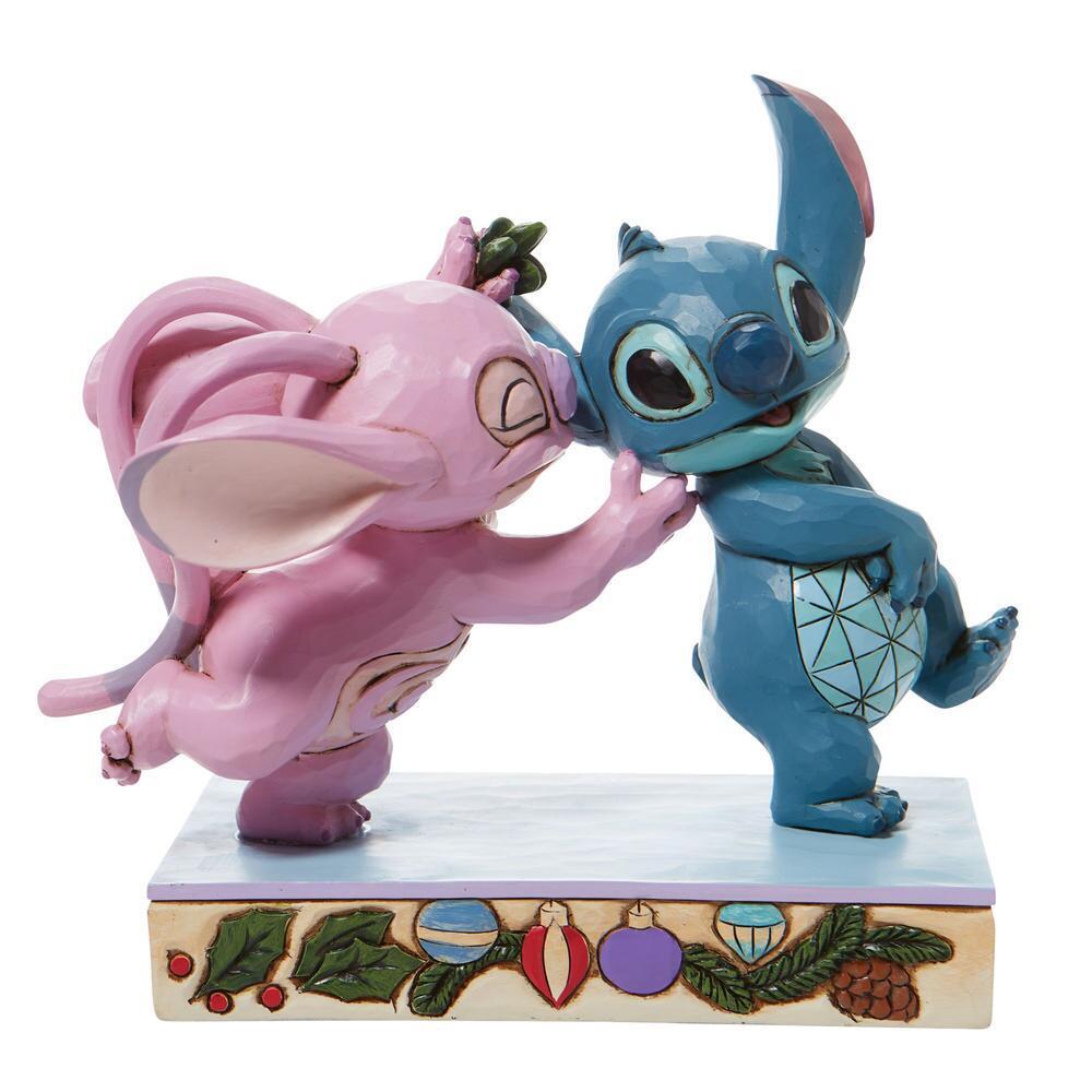 DISNEY TRADITIONS ANGEL AND STICH MISTLETOE