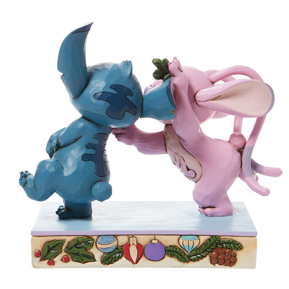DISNEY TRADITIONS ANGEL AND STICH MISTLETOE
