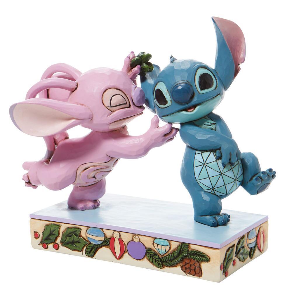 DISNEY TRADITIONS ANGEL AND STICH MISTLETOE