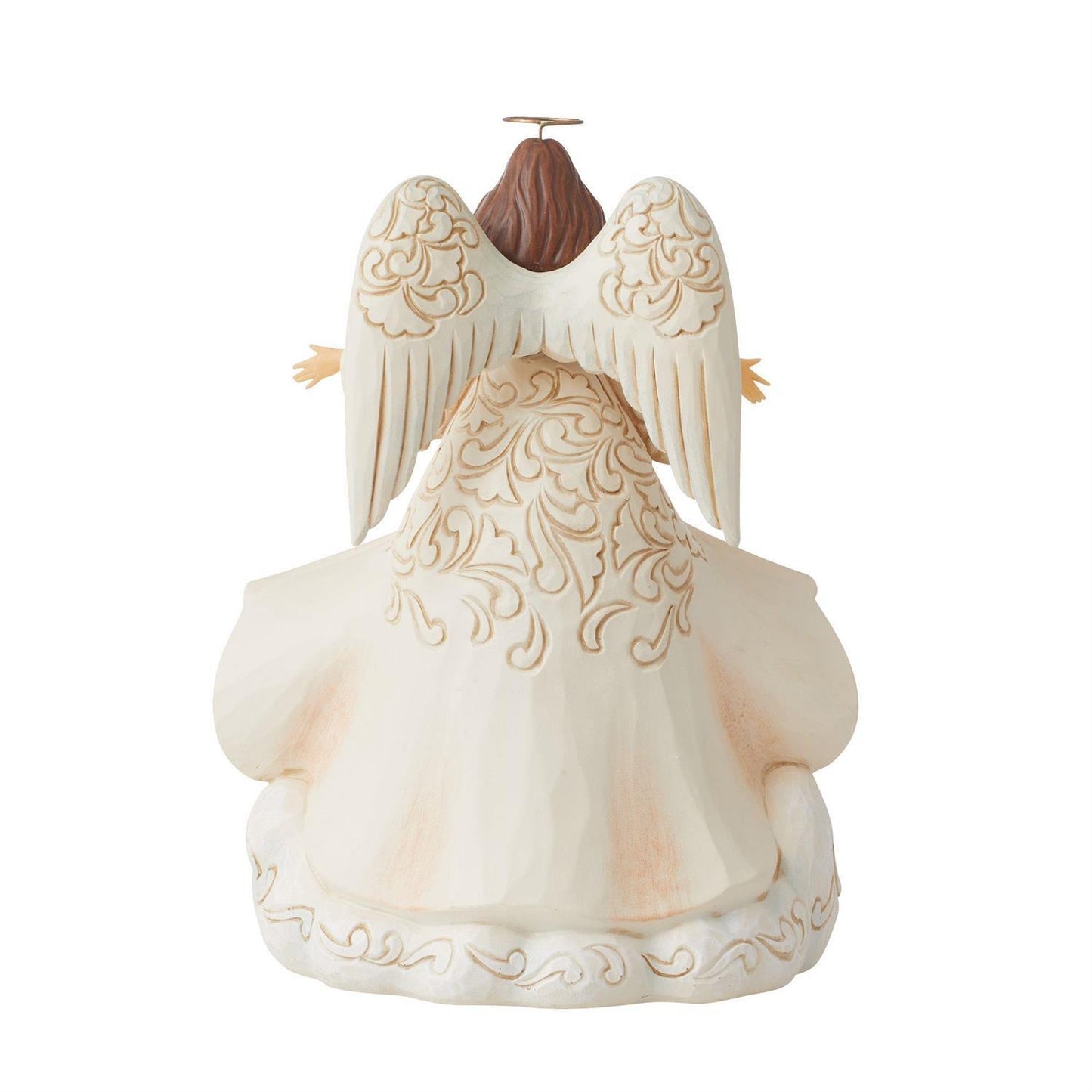 HEARTWOOD CREEK 24CM WHITE WOODLAND ANGEL WITH COAT