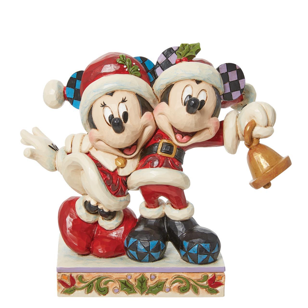 DISNEY TRADITIONS 15CM MICKEY & MINNIE JINGLE BELL