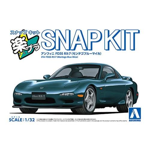 AOSHIMA 1/32 SNAP MAZDA FD3S RX 7 MONTEGO BLUE MICA