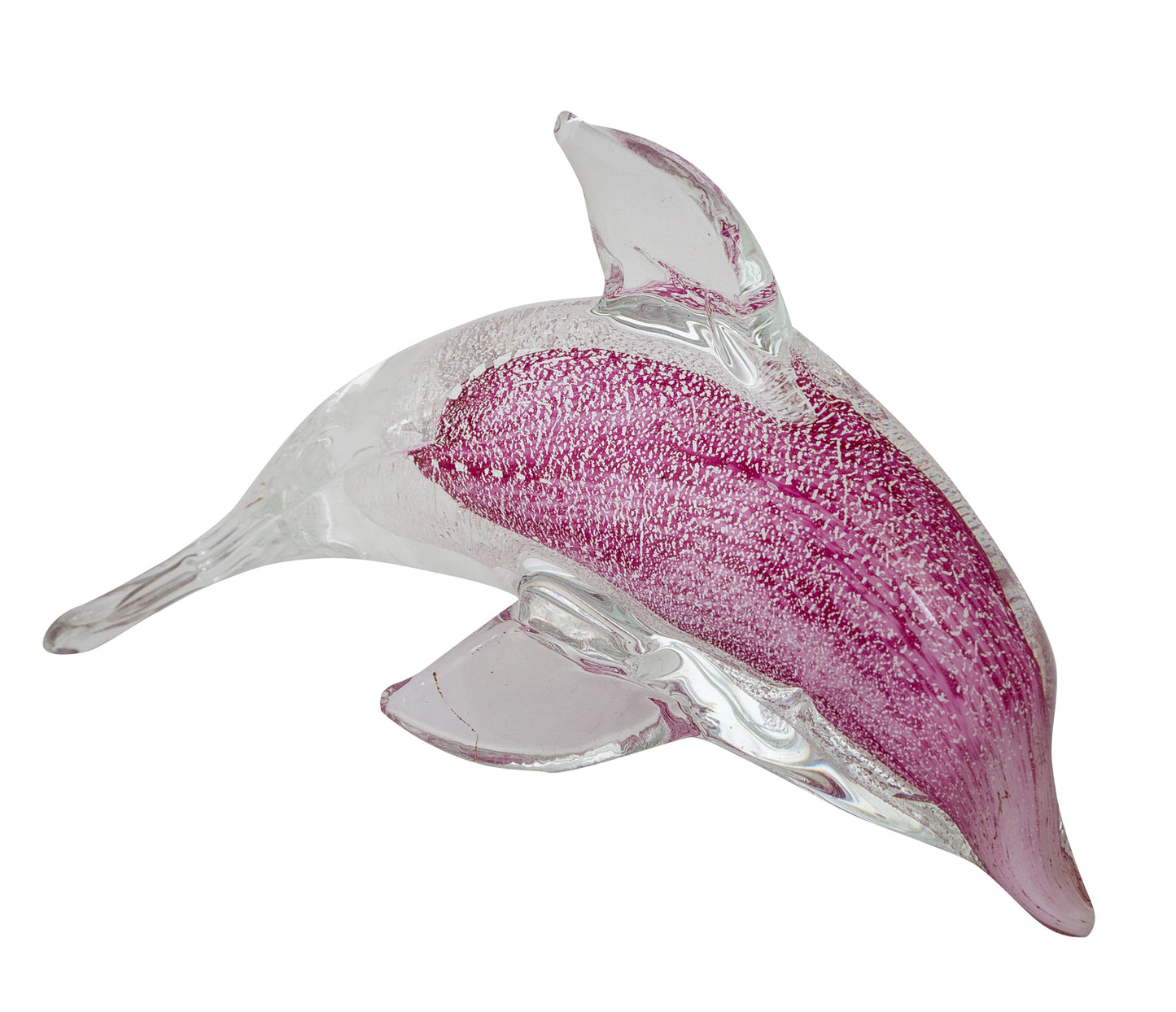 RUSSELL COLLECTION GLASS DOLPHIN MINI PINK