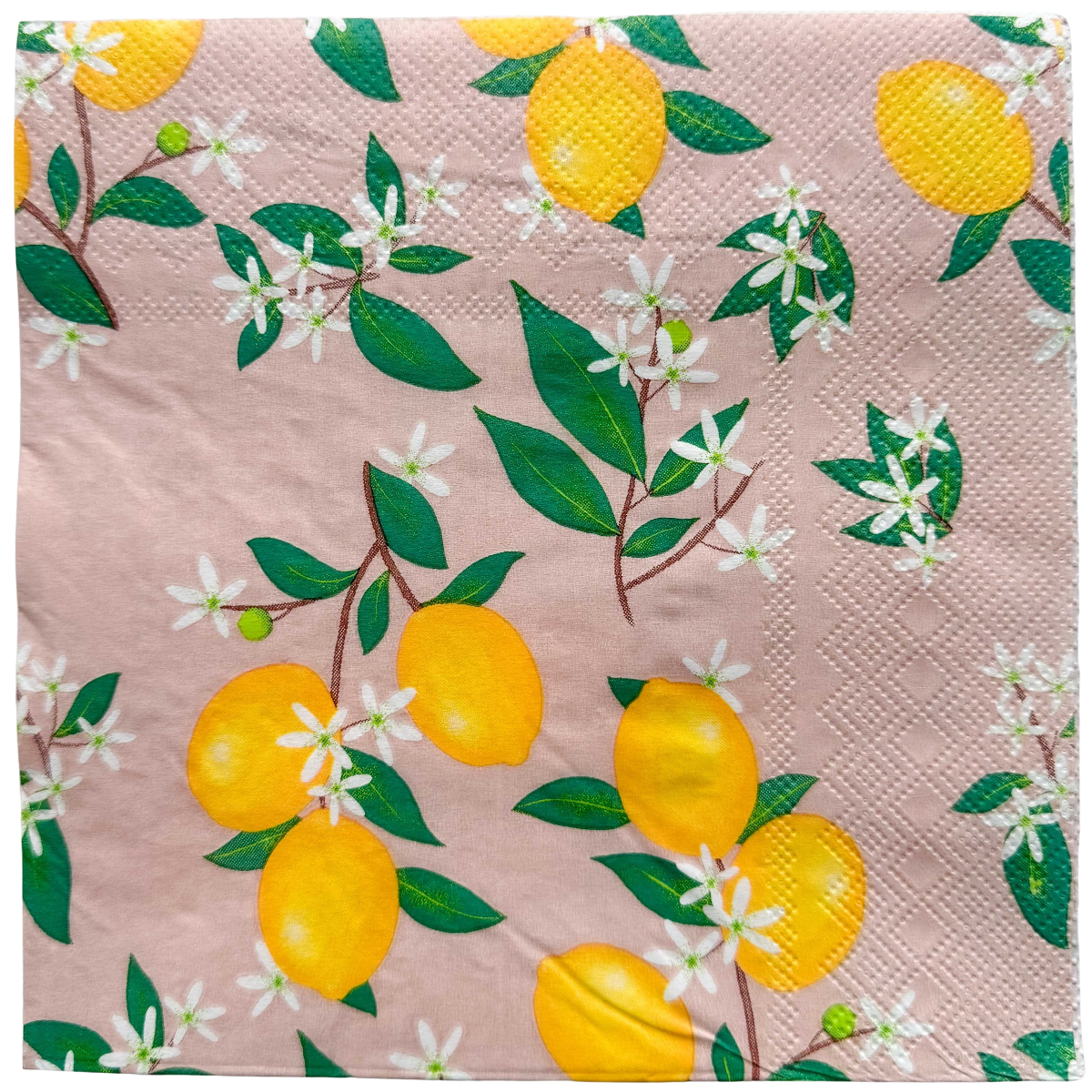 Lemon Delicious Napkins Pink 33x33cm S/20