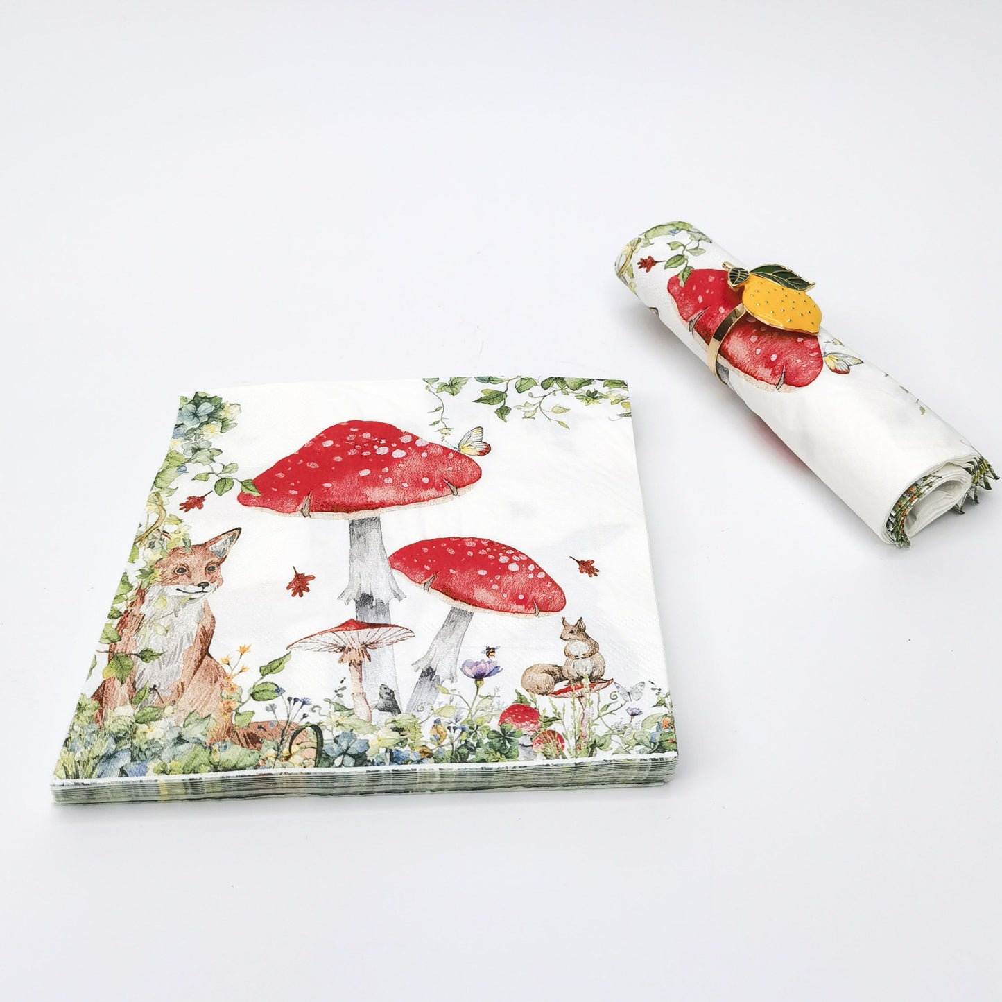 URBAN Enchanted Garden Napkins Red 33x33cm S/20