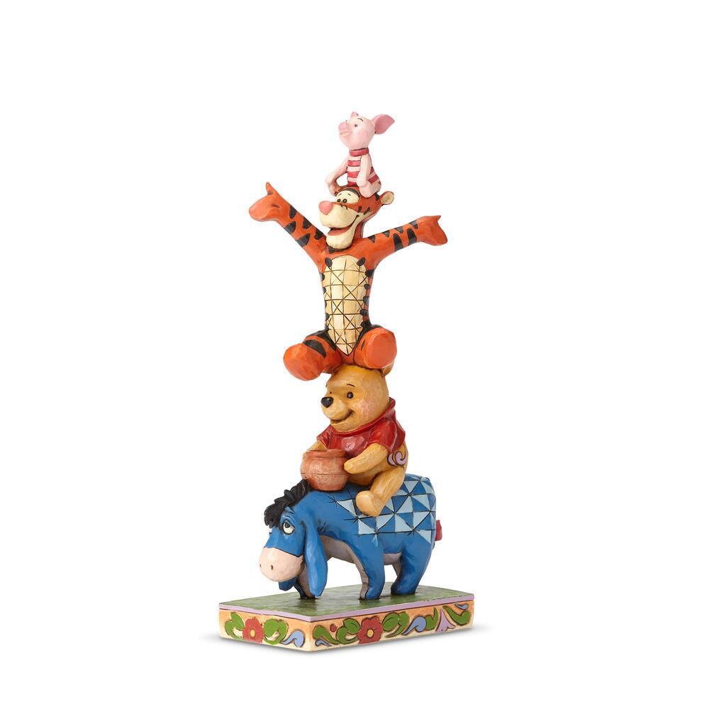 DISNEY TRADITIONS EEYORE WINNIE THE POOH TIGGER AND PIGLET STACK BUILT BY FRIENDSHIP - Gifts R Us
