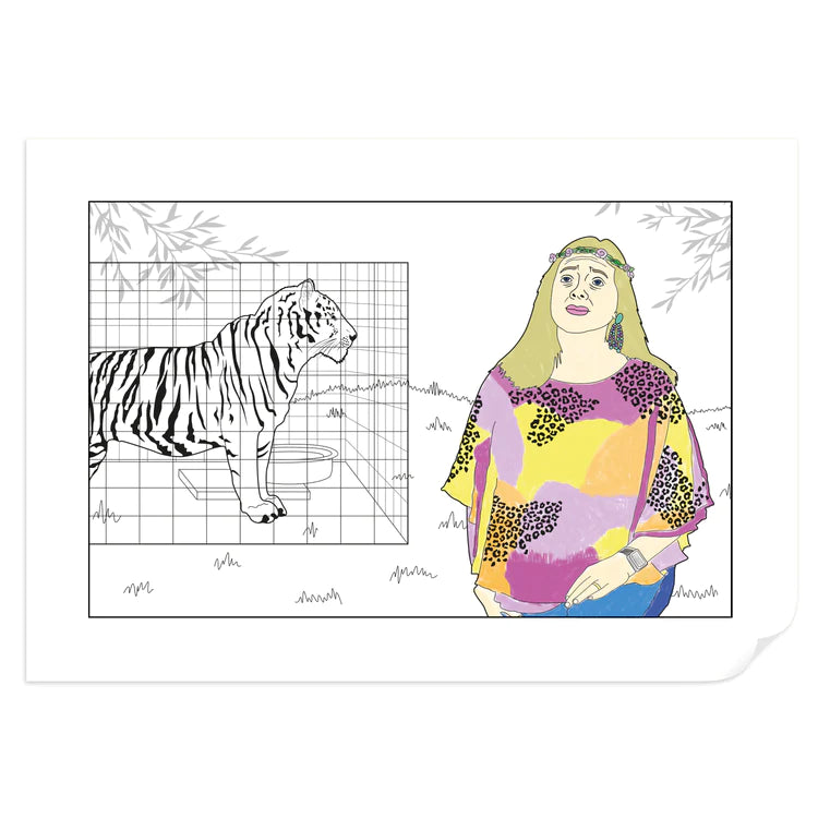 BUBBLE GUM STUFF TIGER KING THE EXOTIC COLOURING IN BOOK