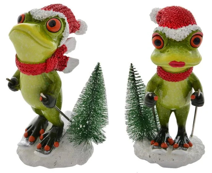 XMAS FUNNY FROG SKIING