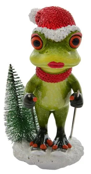 XMAS FUNNY FROG SKIING