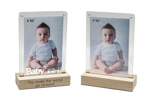DUAL VIEW 4X6 FRAME BABY BOY
