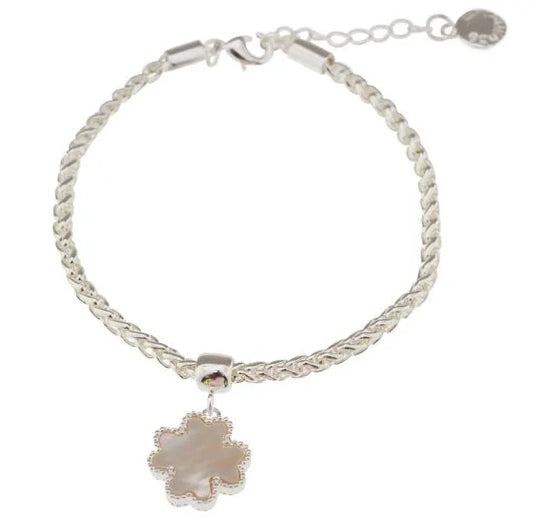 EQUILIBRIUM MOTHER OF PEARL CLOVER BRACELET