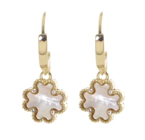 EQUILIBRIUM MOTHER OF PEARL CLOVER EARRINGS