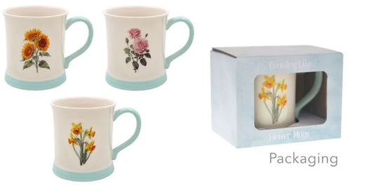 EMBOSSED FLOWER MUG