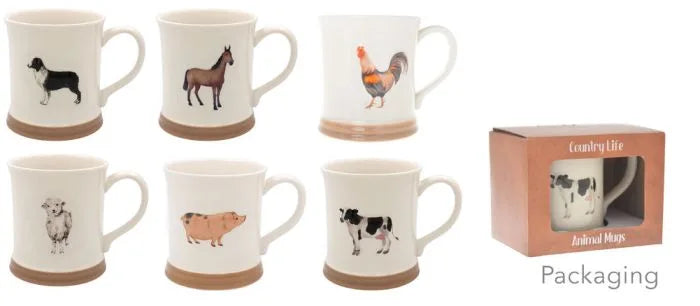EMBOSSED FARM ANIMAL MUG