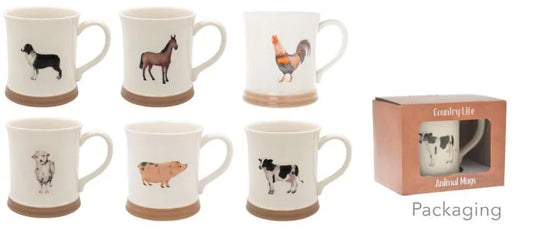 EMBOSSED FARM ANIMAL MUG