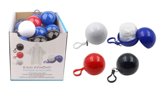PORTABLE RAIN PONCHO KEYRING