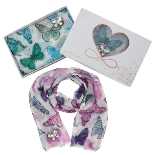 EQUILIBRIUM BUTTERFLY BROOCH&SCARF
