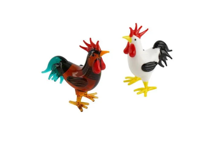 ARTISAN GLASS ROOSTER