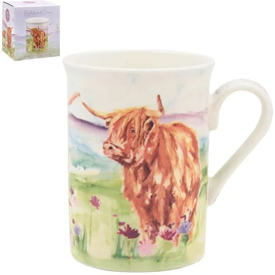 ARTIST HIGHLAND COW MUG