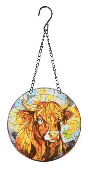 HIGHLAND COW GLASS PLAQUE