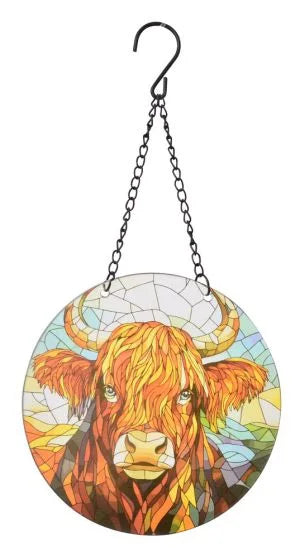 HIGHLAND COW GLASS PLAQUE