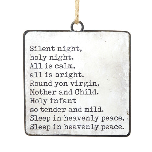 RAZ IMPORTS SILENT NIGHT DISC ORNAMENT