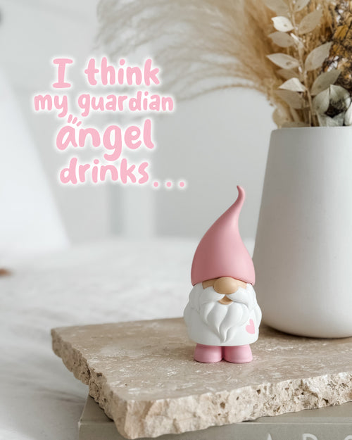 TAG GIFTWARE NAUGHTY GNOMES DWIGHT I THINK MY GUARDIAN ANGEL DRINKS