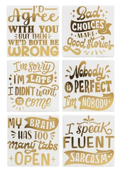 GOLD EDITION FUNNY COASTERS