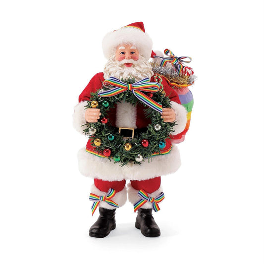 POSSBIBLE DREAMS 27CM RAINBOW GREETINGS SANTA