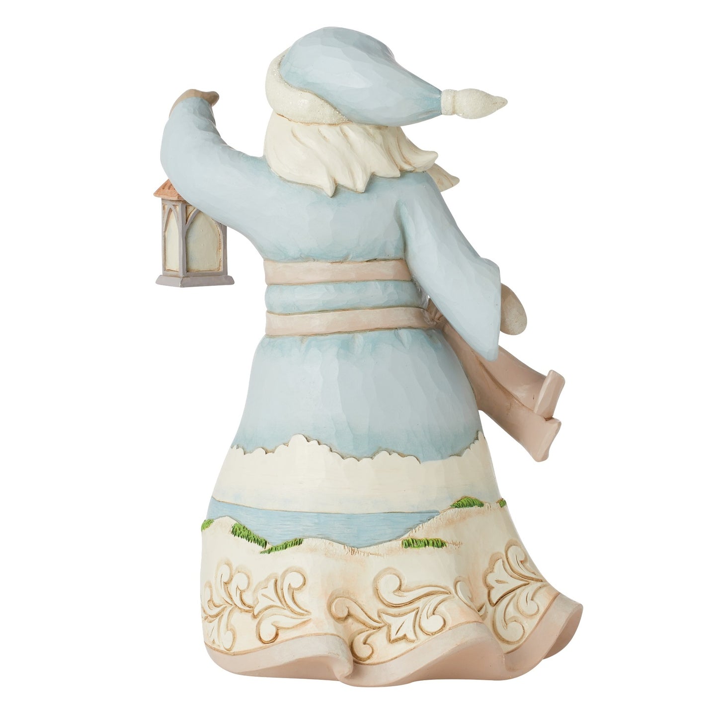 HEARTWOOD CREEK 20CM SANTA WITH LIGHTHOUSE SCENE