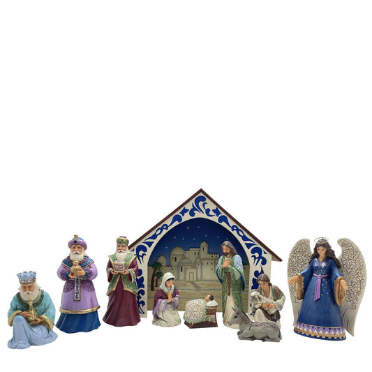 JIM SHORE THE REASON FOR THE SEASON NATIVITY 10 PCE SET