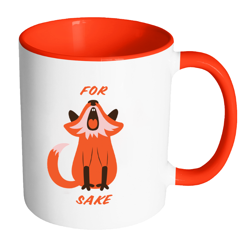 For Fox Sake Coloured Accent Mug