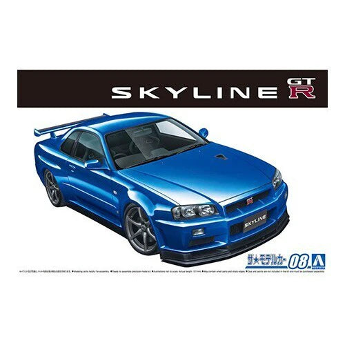 AOSHIMA 1/24 NISSAN BNR34 SKYLINE GT-R V SPEC 2