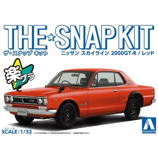 1/32 SNAP NISSAN SKYLINE 2000 GT-R (RED)