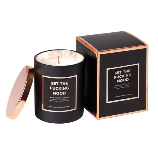 DISTRUBTED INDUSTRIES SET THE FUCKING MOOD VANILLA CARAMEL CANDLE