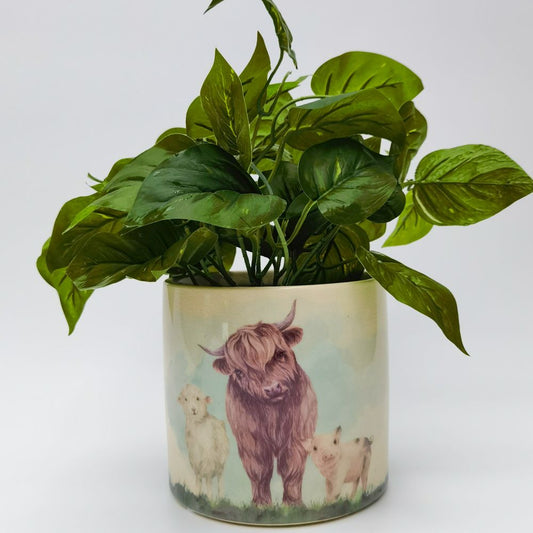URBAN Highland Planter Brown Med 17cm