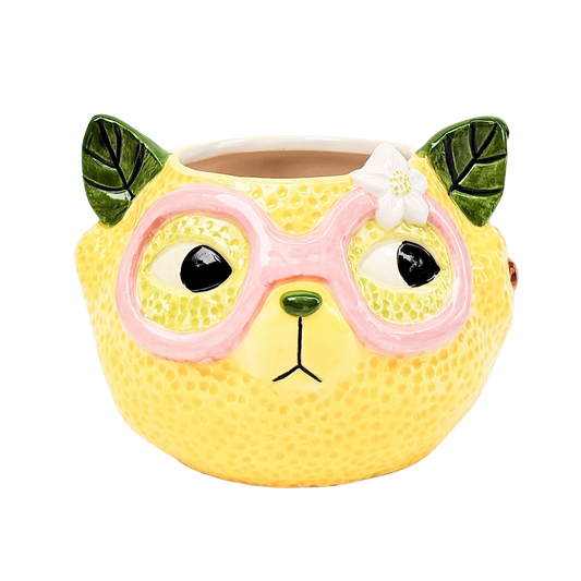 TROPICANA CAT PINEAPPLE VASE ORANGE