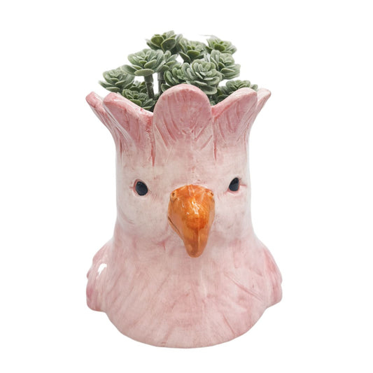 URBAN PERDY PARROT PLANTER PINK 12CM - Gifts R Us