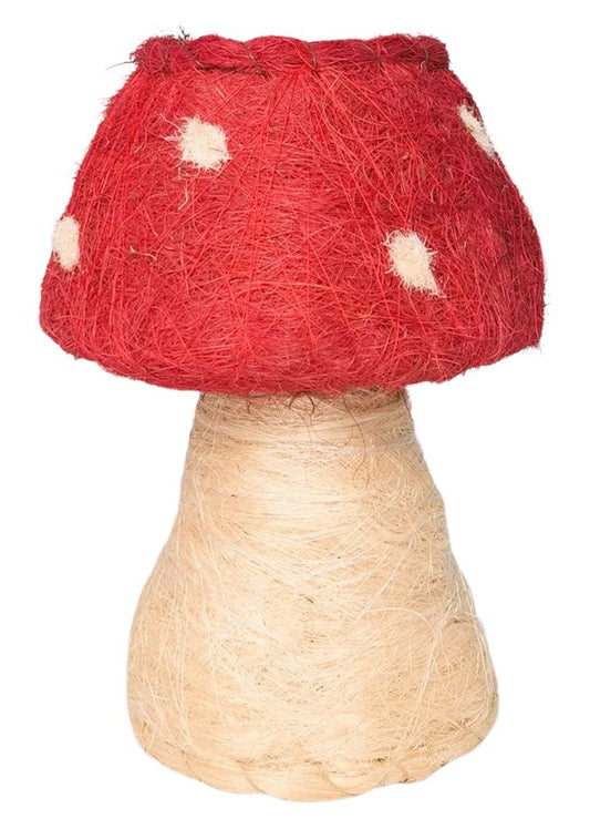 URBAN HUSK Toadstool Planter Red & White 19cm