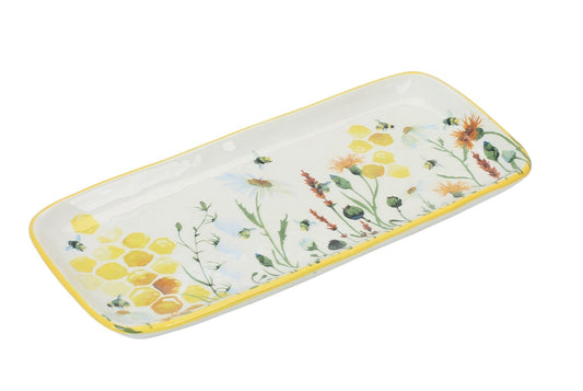 Bee Meadow Platter Yellow 36x15cm