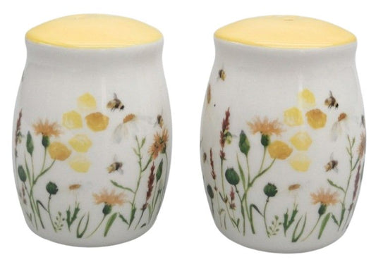 URBAN BEE MEADOW SALT AND PEPPER SHAKERS YELLOW 8CM - Gifts R Us