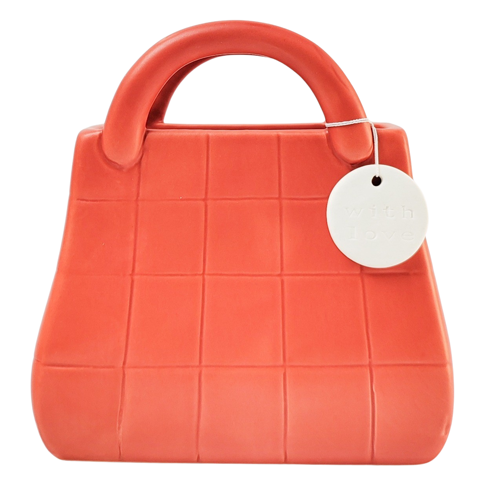 URBAN HANDBAG PLANTER RED 18CM
