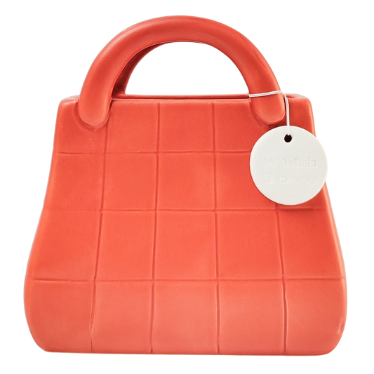 URBAN HANDBAG PLANTER RED 18CM