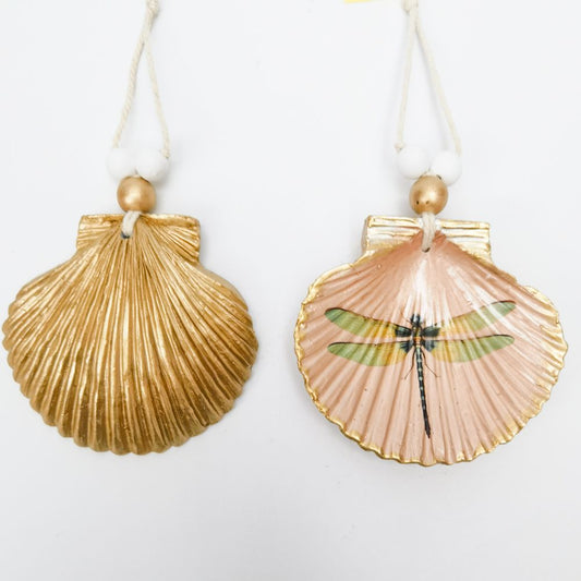 URBAN Dragonfly Shell Hanging Ornament Pink 19cm